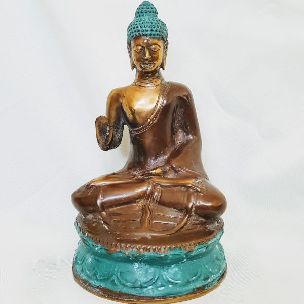 Boeddha beeld boeddhabeeld van koper uit Indonesie