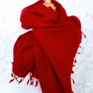 rode sjaal uit Nepal