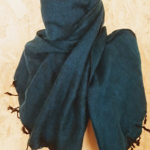sjaal petrolblauw